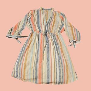 Hint of Blush Striped Tunic Dress